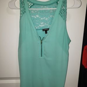 Aqua Express zip front tank lace back